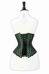 Mid bust Green Lacemade corset