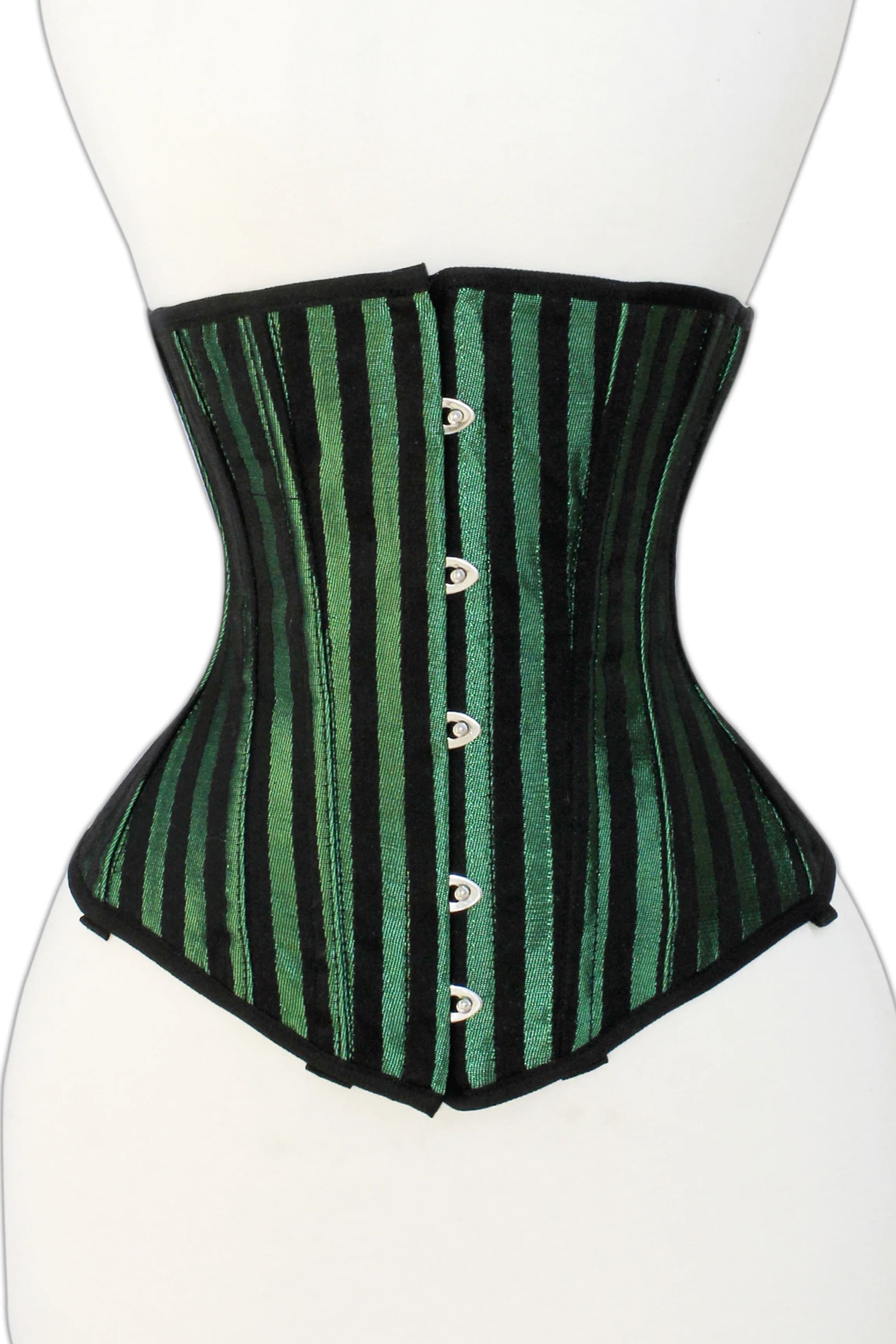 Green Lacemade corset Mid bust