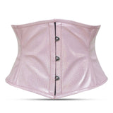 Pink waist trainer with buttons on a white background