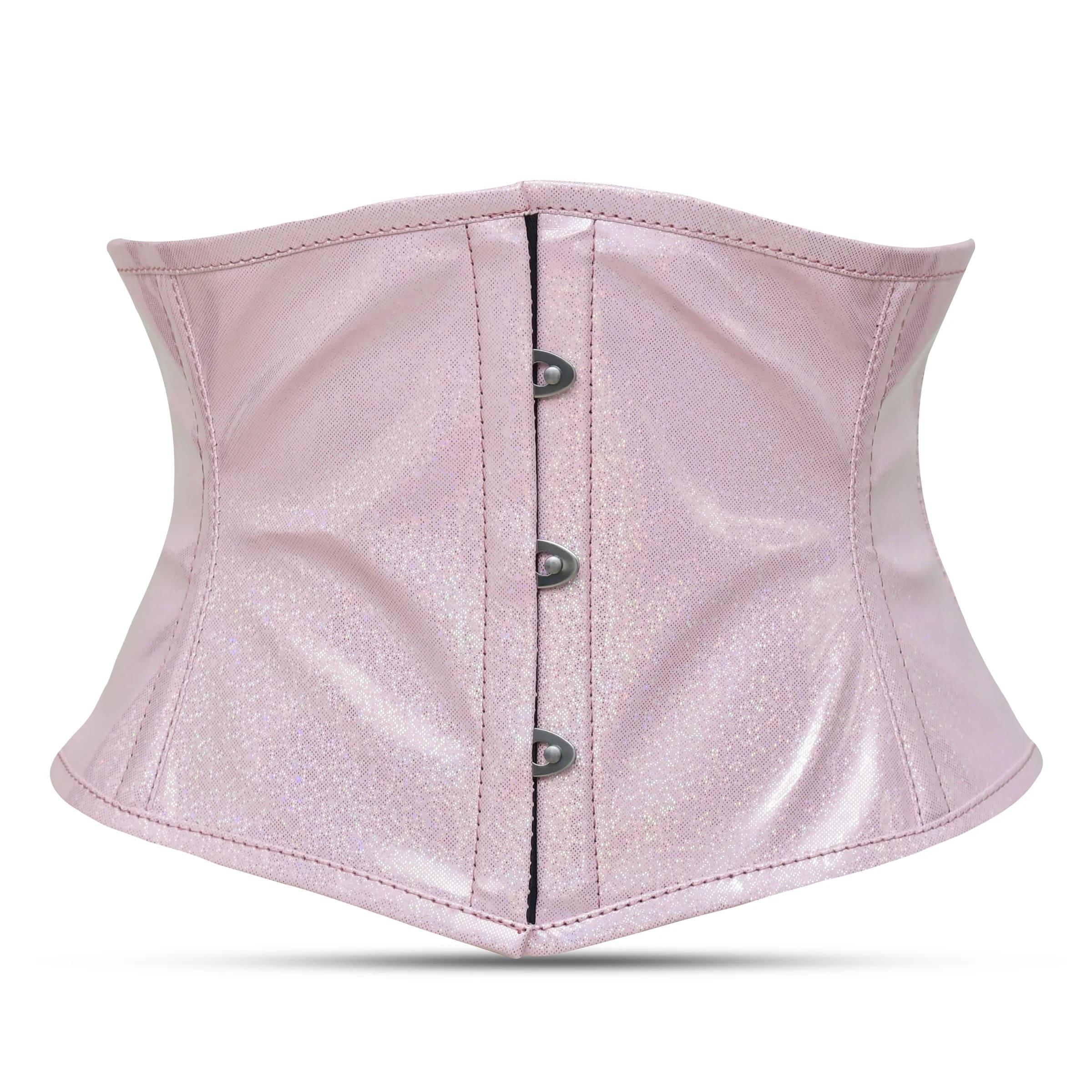 Pink PVC corset top - Waist cincher – Miss Leather Online