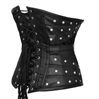 Black underbust corset -  Steel Boned  Lacing Corset