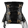 Black Under Bust Leather Corset for Men