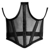 Black Mesh Corset Top