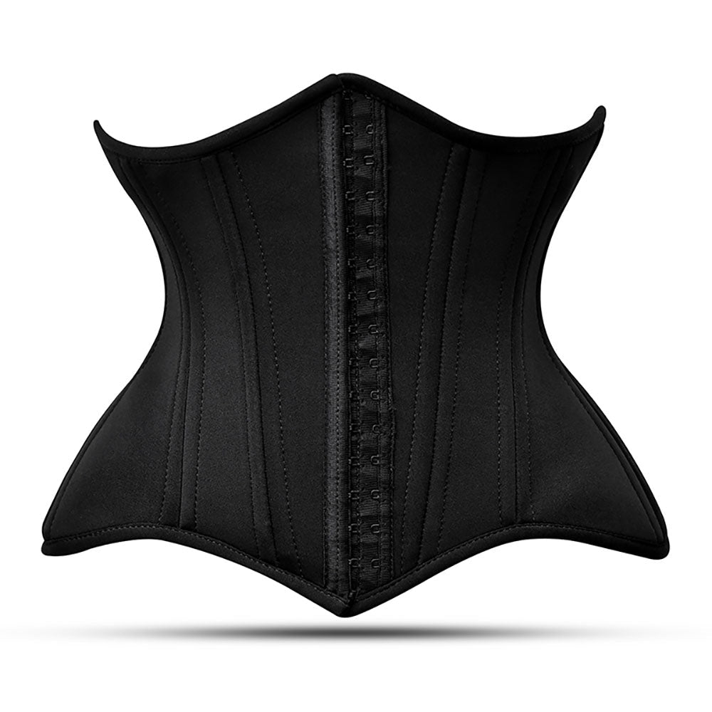 Fapedo Black Leather Underbust Corset Curved Regular Long Ln20 Waist Training