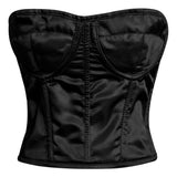 Premium Satin Over Bust corset top