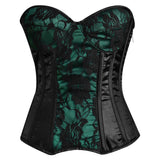 Green and Black corset top