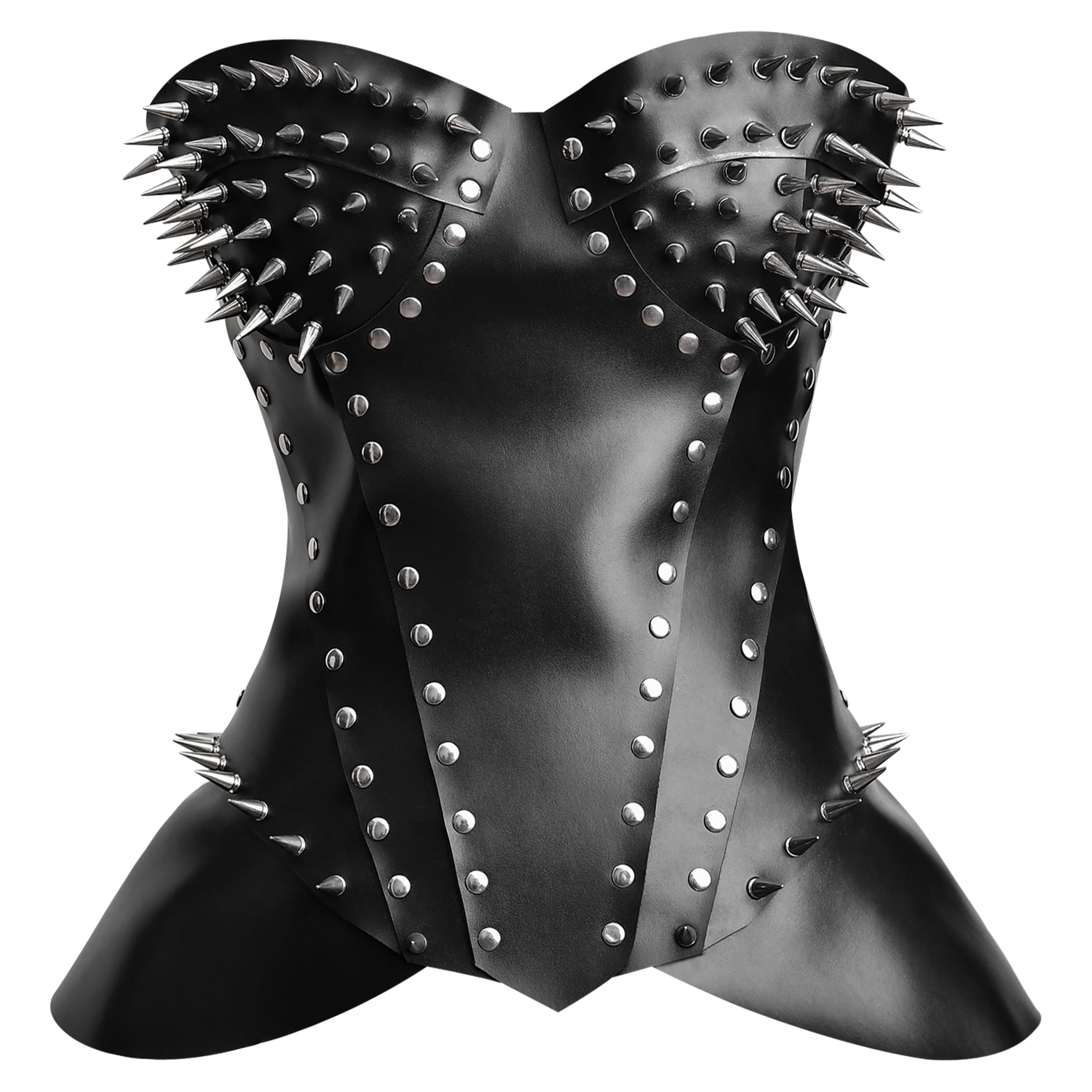 Black Leather corset top Studded Corset Miss Leather Online