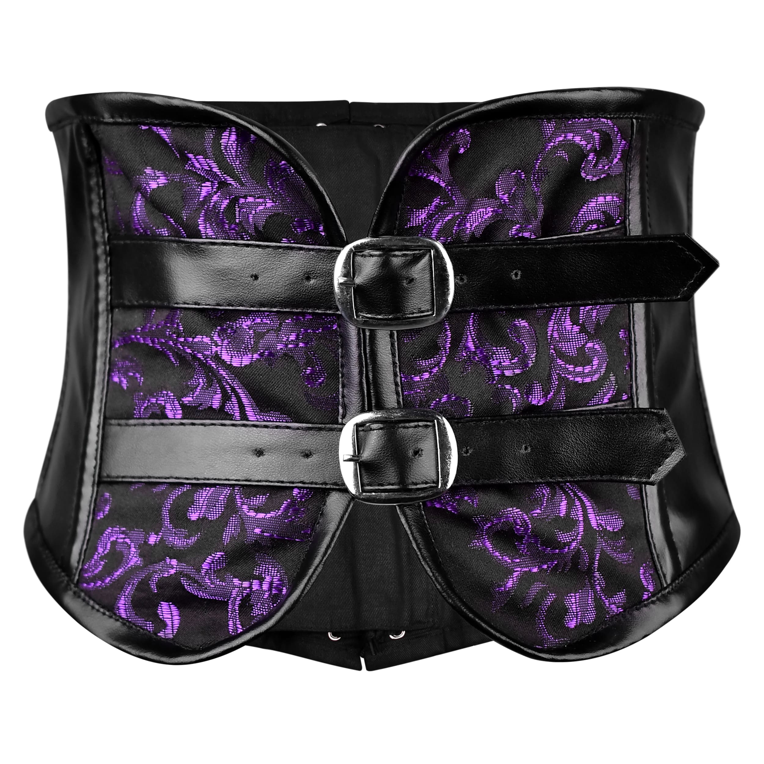 Purple Short torso corset Belt - waist cincher – Miss Leather Online