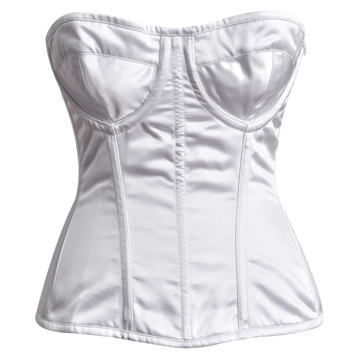 White Satin corset top