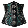 Steampunk Green Brocade Corset Top