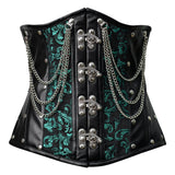Steampunk Green Brocade Corset Top