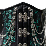 Steampunk Green Brocade Corset Top