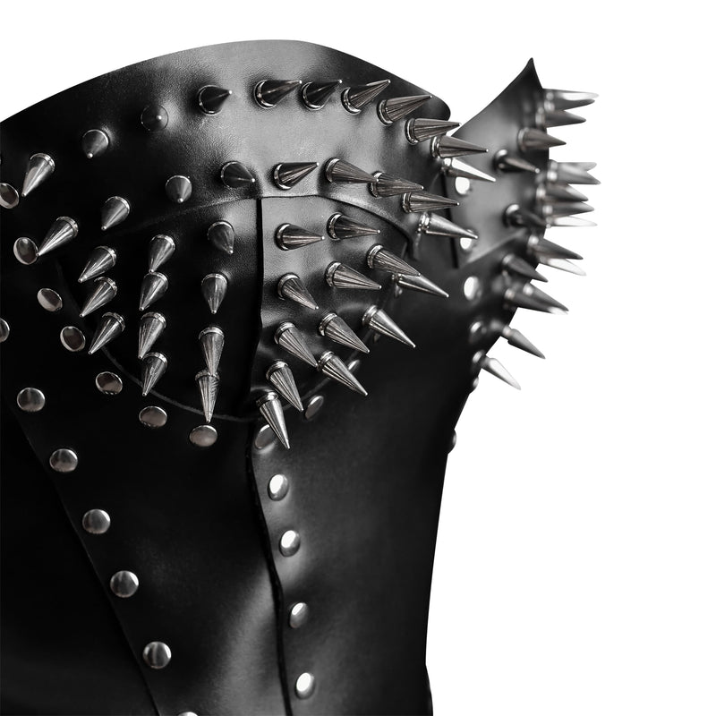 Black Leather  corset top 