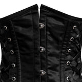 Black Satin Corset Top