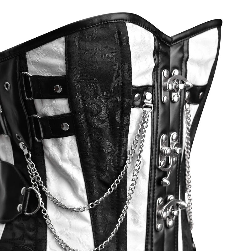 Black and white corset Top