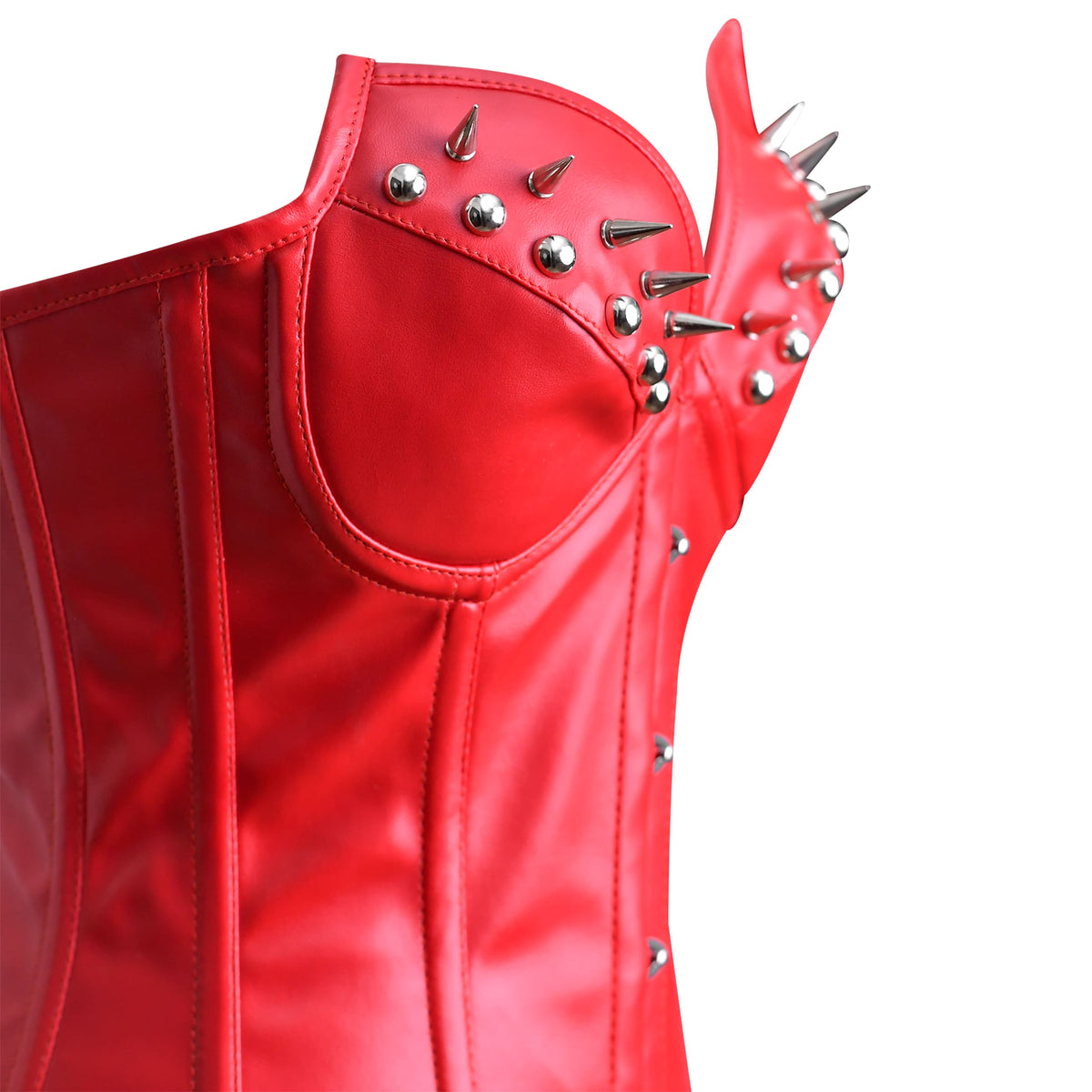 Red Leather corset Top