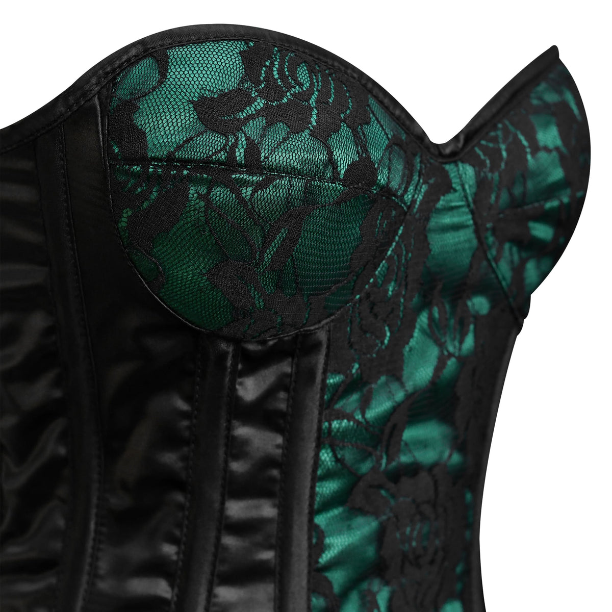 Green and Black corset top