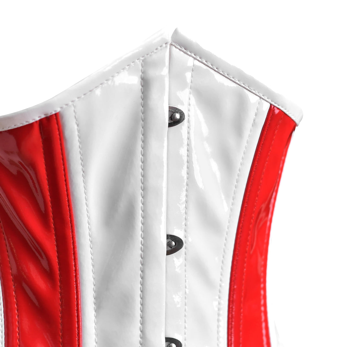 Red and white corset