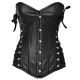 Black steampunk OverBust Corset For Womens