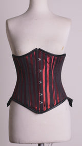 Red black corset - Lacing Under bust Corset
