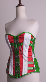 Multi Color Steampunk corset Top - Laced Corset