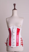 Red and white corset Top - Laced Corset