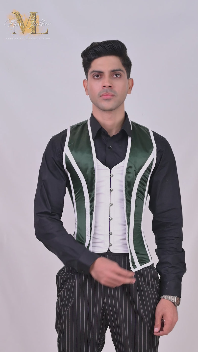Satin Male Corset Vest - Fashion Corset