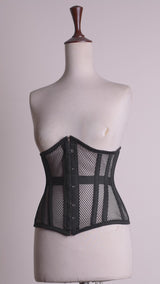Long Torso Waist Trainer - Steel Bone Lacing Under Bust Corset