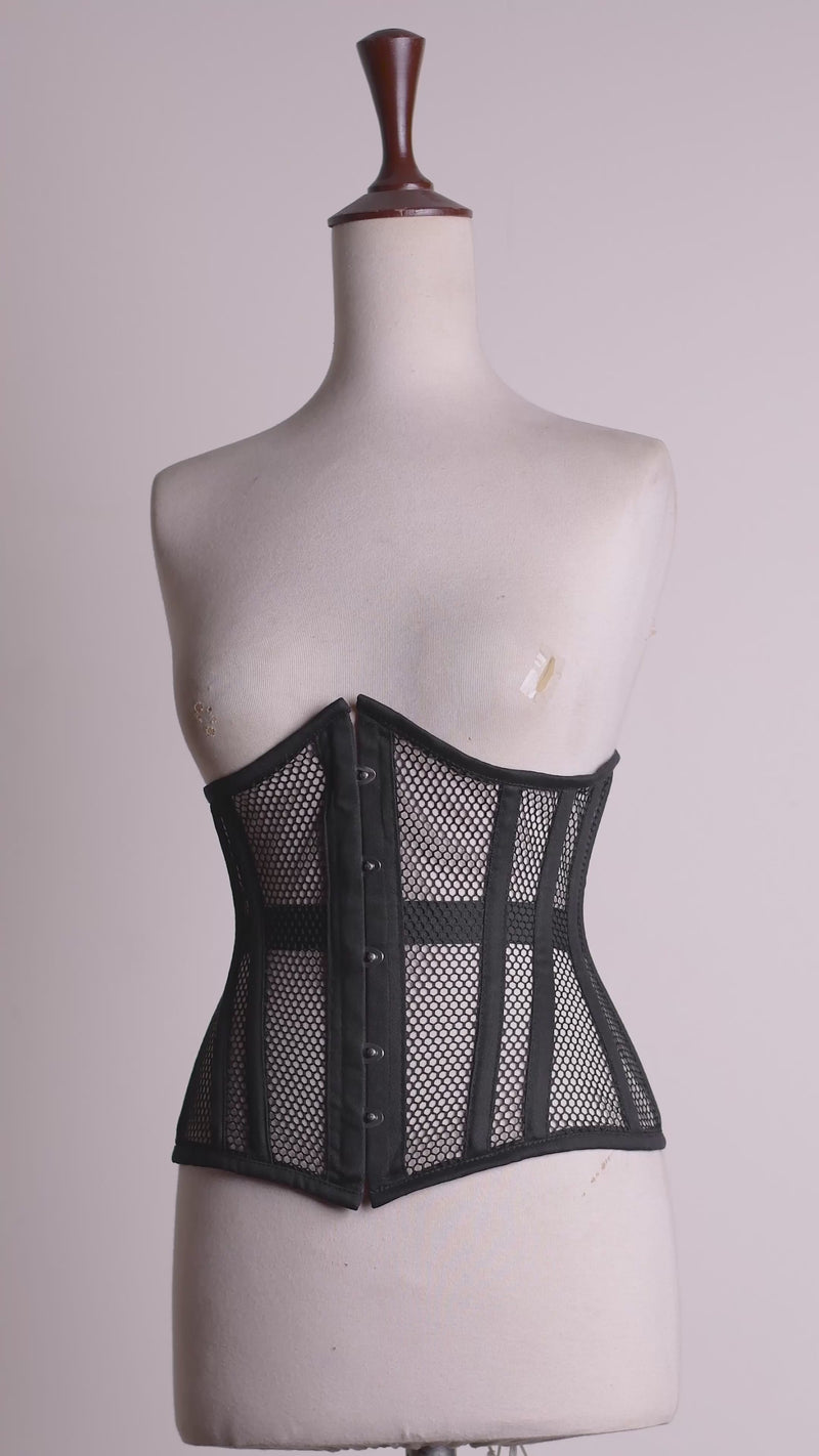 Long Torso Waist Trainer - Steel Bone Lacing Under Bust Corset