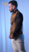 Male corset vest - Brocade Men Corset