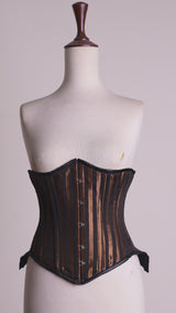 Red black corset - Lacing Under bust Corset