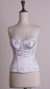 White Satin corset top - Overbust Corset