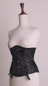Black Satin Corset Top- Modern Design