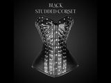 Black Studded OverBust  Corset Top