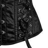 Black Satin Corset Top