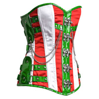 Multi Color Steampunk corset Top - Laced Corset