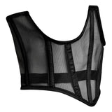 Black Mesh Corset Top