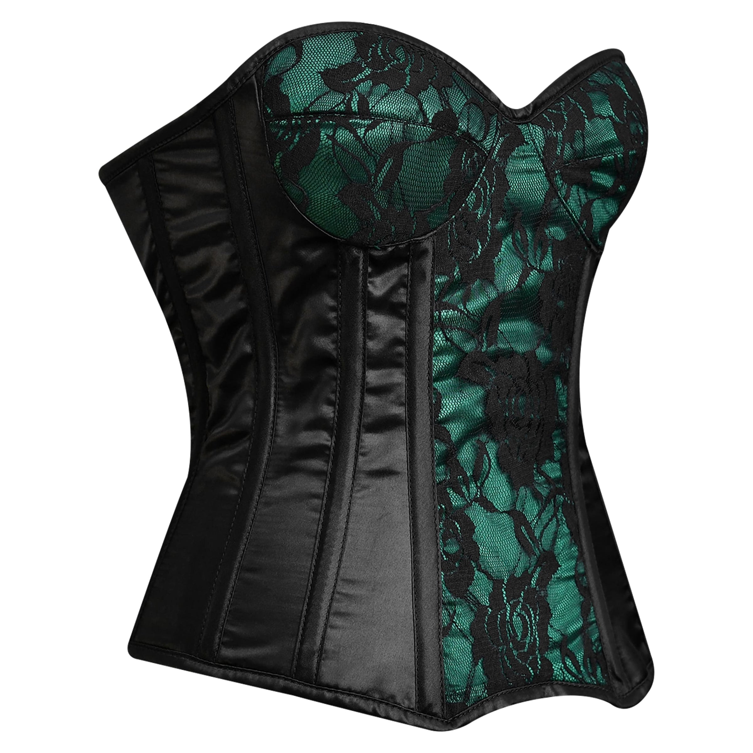 Green and Black corset top - Laced Corset Miss Leather Online Green and Black corset top - Laced Corset Miss Leather Online