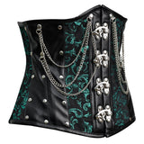Steampunk Green Brocade Corset Top
