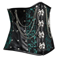 Steampunk Green Brocade Corset Top