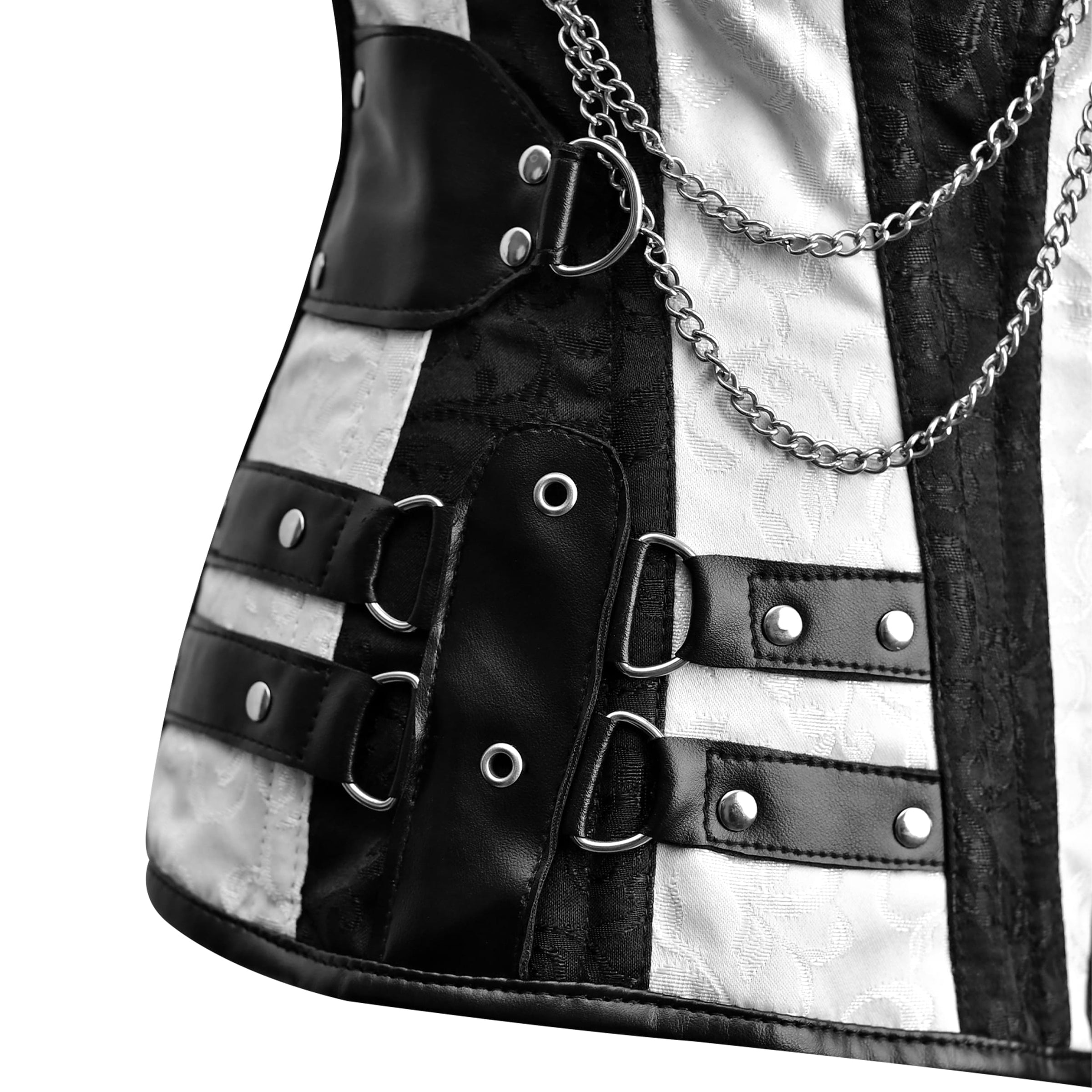 Black and white corset Top