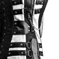 Black and white corset Top