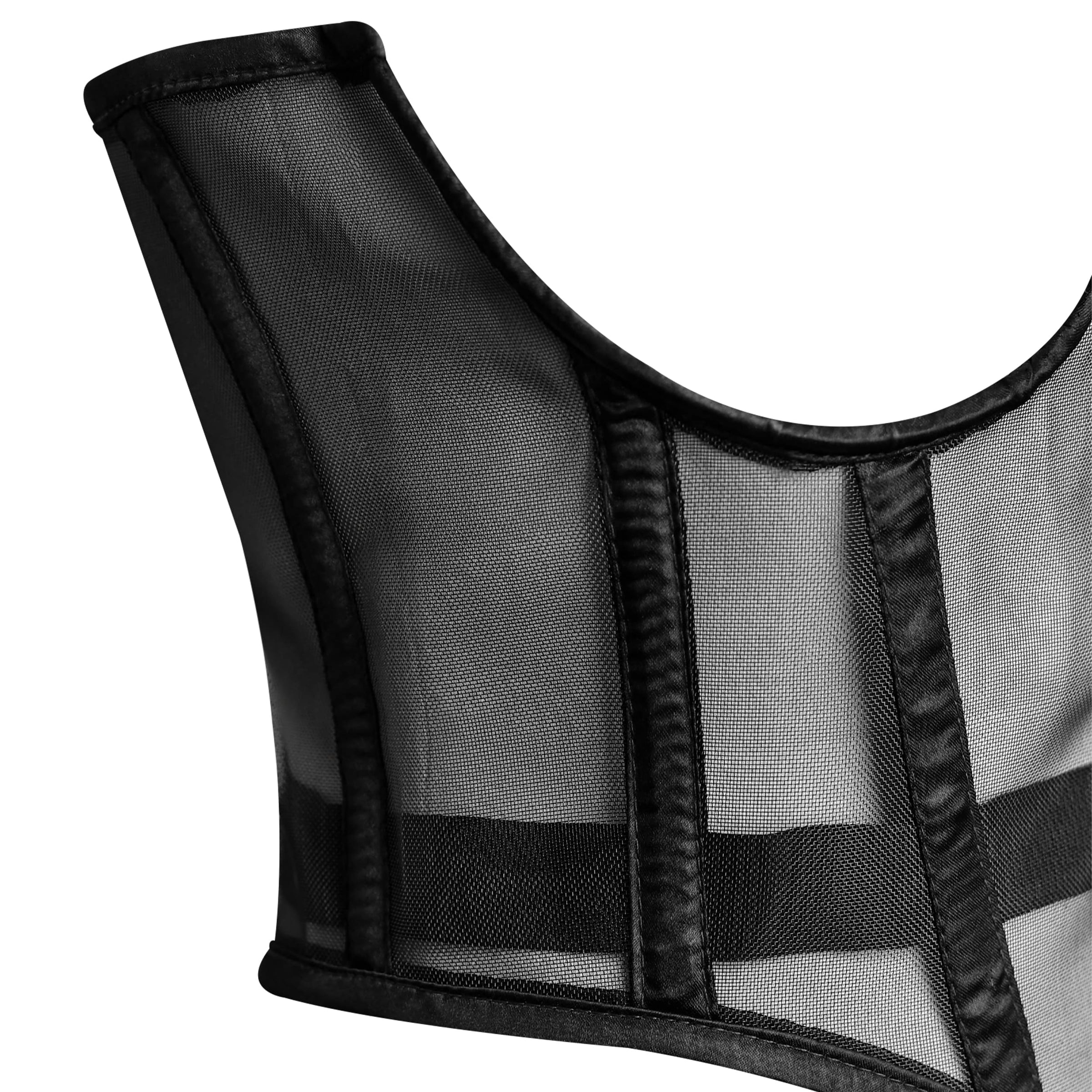 Black Mesh Corset Top