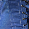 Blue Denim Waist Cincher – Waist Trainer Corset with Front Zip