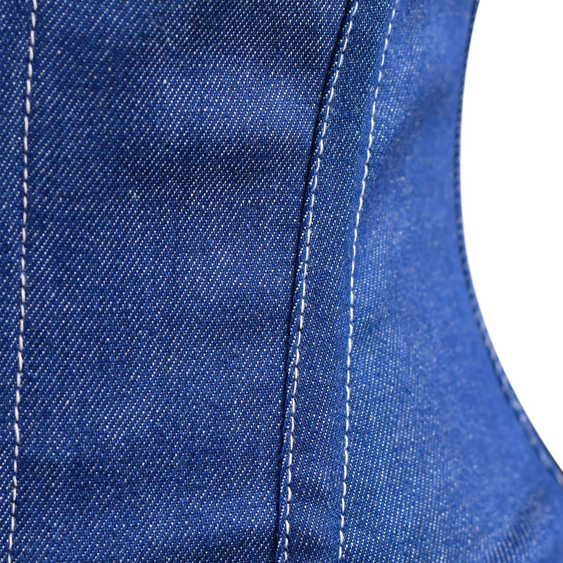 Blue Denim Waist Cincher – Waist Trainer Corset with Front Zip