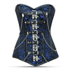Blue Plus size steampunk Over Bust corset 