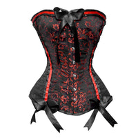  Red and Black corset top