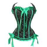 Green Floral corset