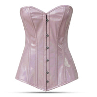 Pink leather corset top 