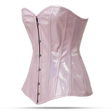 Pink leather corset top 